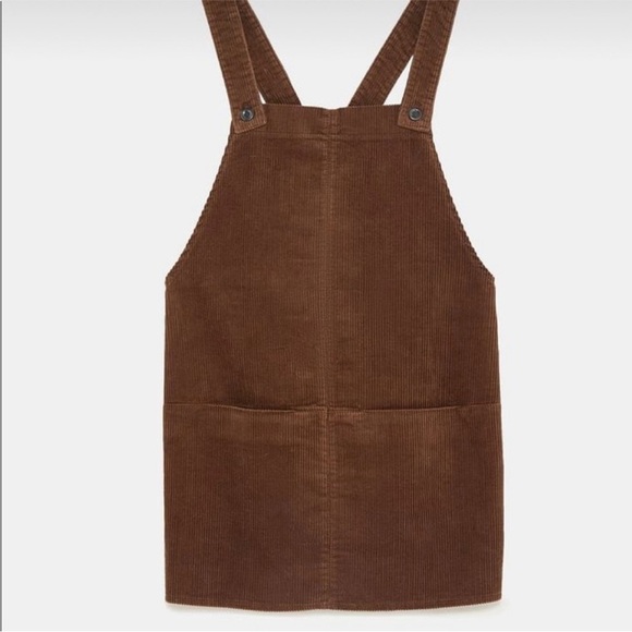 Zara Brown corduroy overall dress. Perfect for fall! 🤎🧡 - Picture 2 of 2